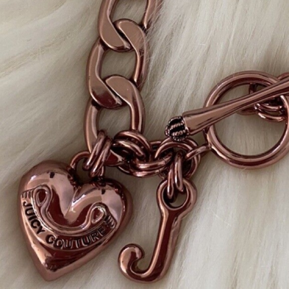 Y2K Juicy Couture PINK CHARM BRACELET NEW BARBIE BARBIECORE RARE HTF PUFF HEART - Picture 7 of 16